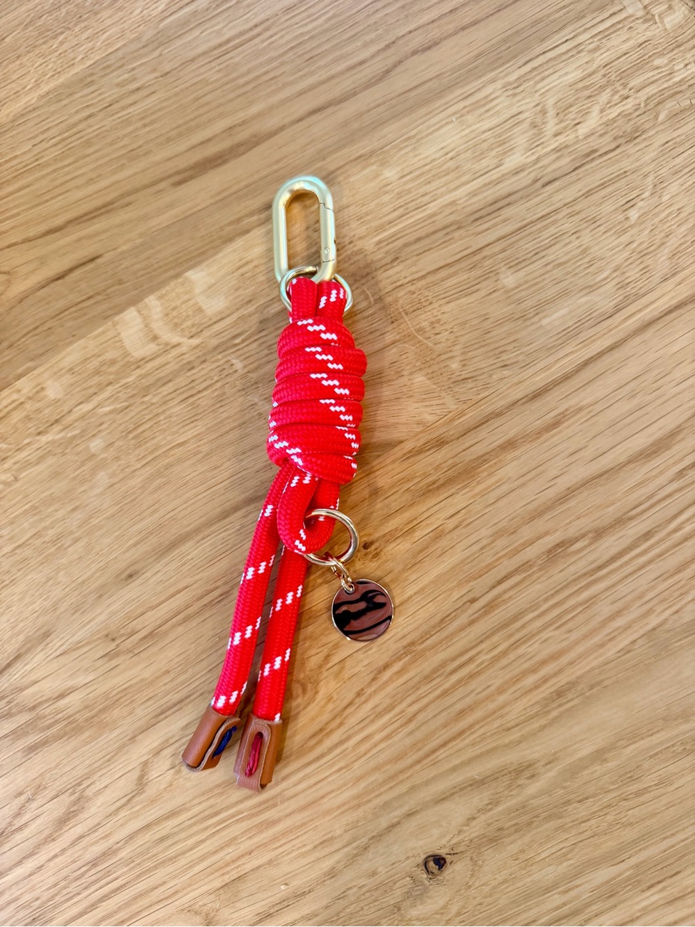 Clare V Barrel Knot Fob - Red NWT $85